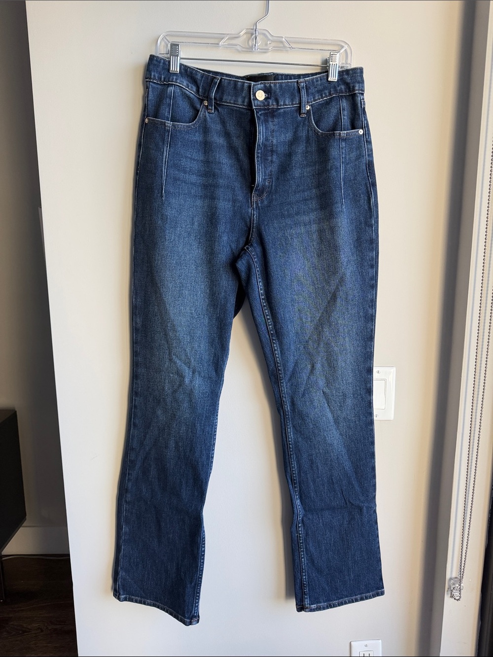 White House Black Market Women's Indigo Straight-Leg Jeans
